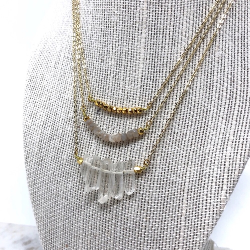 Gold Gemstone Necklace